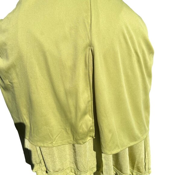 Magic Scarf Slinky‎ Skirt Leaf Green - One Size Stretch Comfort Skirt Lined  New - Picture 4 of 7